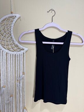 SKIMS Classic Black Ribbed Tank Top